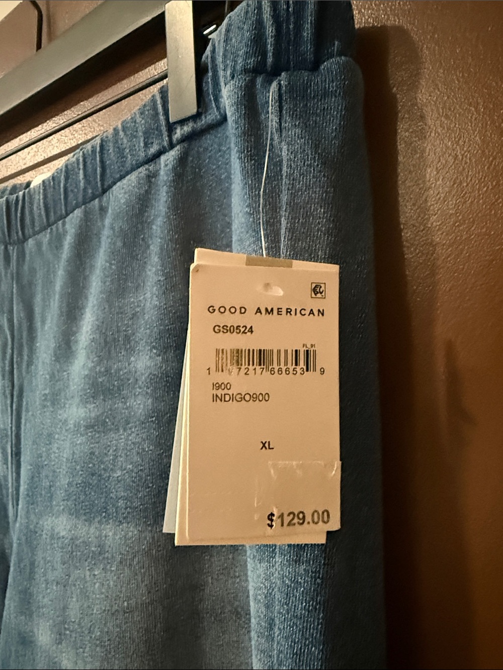 NWT Good American Blue Flare Pull-On Wide Leg Pants - 34” inseam - Picture 3 of 11
